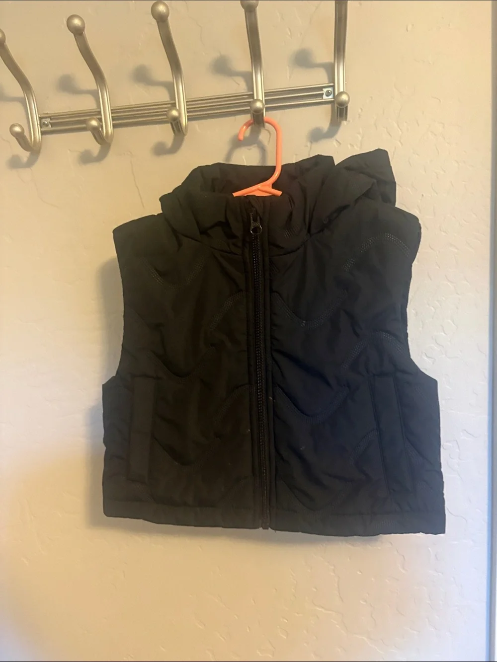 Old Navy Black Quilted Hooded Kids Vest
